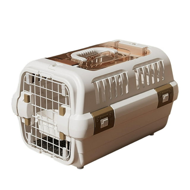 jinwen Transporteur pour Chat Chenil Rigide Cage pour Chien pour Petites Races de Chiens Magasinage pour Chat m avec Puits de Lumière