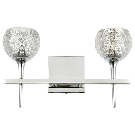 

Woodbridge Lighting Bristol 2Lt Glass LED Bath Light in Chrome/Mercury Crystal