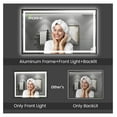 thumbnail image 6 of LED Bathroom Mirror with Black Frame, Front Light and Backlit, Stepless Dimmable, Anti-Fog, Shatter-Proof, Memory Function, 3 Colors, Double LED Vanity Mirror for Modern Bathrooms, 6 of 7