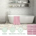 thumbnail image 5 of PiccoCasa 4Pcs Bamboo Cotton Bath Towels Soft Absorbent 27"x54" Pink, 5 of 7