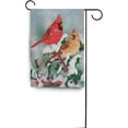 thumbnail image 6 of Welcome Winter Cardinal Red Bird Holly Berry Branches Double Sided Flags 12" x 18" Christmas Snowflake Small Garden Flag Banner Yard Outdoor Xmas Decoration, 6 of 6