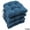Indigo, variant on Blazing Needles 16-inch Microsuede Rounded Back Chair Cushion, 16" x 16", Teal 2 Count