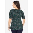 thumbnail image 3 of Jessica London Women's Plus Size Stretch Cotton Square Neck Tee, 3 of 6