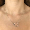 thumbnail image 2 of Turandoss Dainty White Gold Plated Handmade Interlocking Infinity Circle Pendant Choker Necklace for Women Girls Jewelry Personalized Birthday Gifts for Women Girls, 2 of 7
