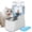 White, variant on 2.2 Gallon Pet Automatic Dog Water Dispenser Cat Gravity Waterer Feeder with Stainless Steel Bowl Large Capacity Puppy Feeding Raised Bowls with Filter,Ice Pack for Large Pets