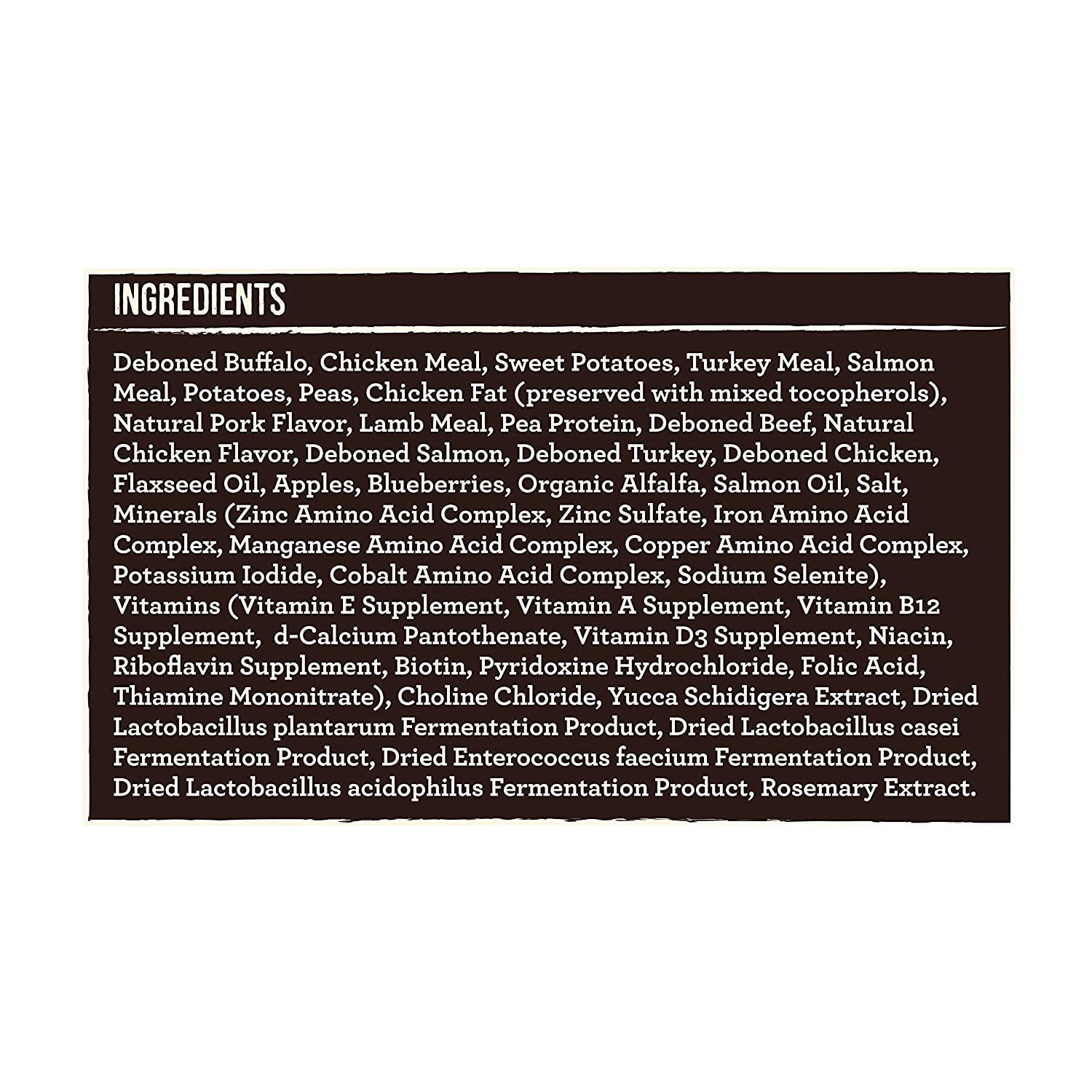 Merrick Grain-Free Real Buffalo, Beef & Sweet Potato Recipe Dry Dog Food, 22 Lb