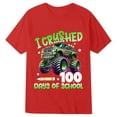 thumbnail image 3 of WERYOUNG Boy's T-Shirts 100 Days Of School Short Sleeve Crew Neck Cartoon Car Print Kids Casual T Shirt Daily Wear Loose Fit Tee Shirts Club Party Soft Comfortable Tops, 3 of 3