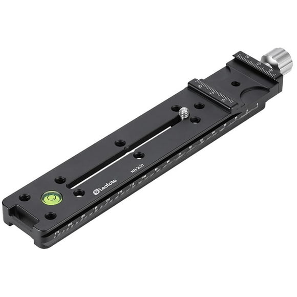 Leofoto Riel Deslizante Nodal De 200 Mm Y Abrazadera Con Tornillos De Anillo En D Compatible Con Arca Nr-200