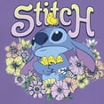 thumbnail image 2 of Junior's Lilo & Stitch Springtime Stitch Graphic Tee Purple X Large, 2 of 3