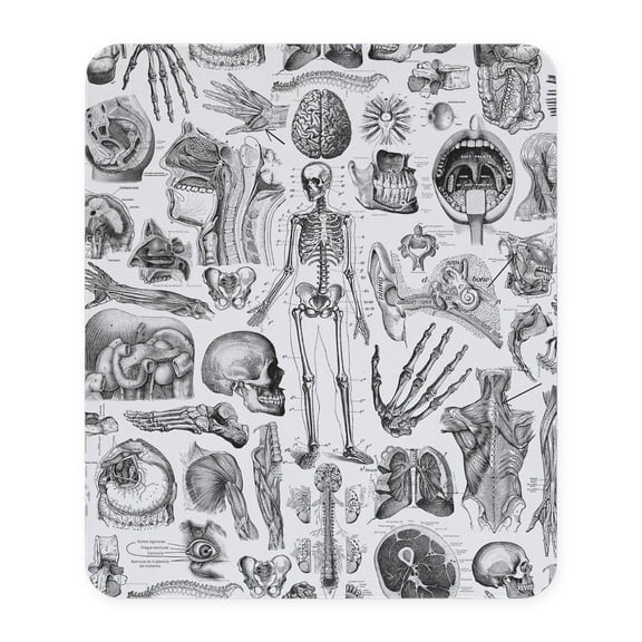 CafePress - Anatomy_W_Twin_Duvet Mousepad - Non-slip Rubber Mousepad, Gaming Mouse Pad
