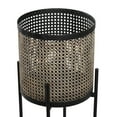 thumbnail image 4 of DecMode 11"W, 32"H Gold Metal Planter with Removable Stand (2 Count), 4 of 7