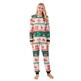 thumbnail image 3 of Family Christmas Pajamas, Long Sleeve Elk/Christmas Tree/Plaid/Snowflake Print Hooded Jumpsuit Sleepwear, 3 of 7