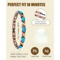thumbnail image 4 of Vagzen Heart Copper Magnetic Bracelet for Women, Magnetic Jewelry, Natural Turquoise Stone, 4 of 7