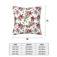 thumbnail image 2 of Throw Pillow Covers, Red Pink Lilies Flowers Soft Square Pillow Cases with Invisible Zipper for Couch Bed Sofa, Farmhouse Fall Home Decor 20"x20", 2 of 7