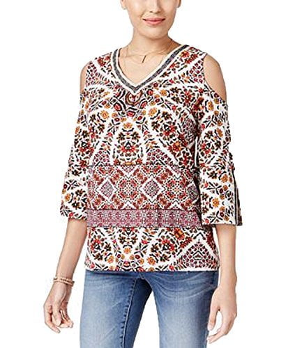 cold shoulder peasant top
