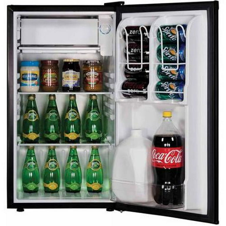 Haier 3.2 Cu Ft Two Door Refrigerator with Freezer HC32TW10SB, Black 