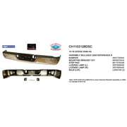 REAR STEP BUMPER ASSEMBLY; FOR 2500/3500 SERIES; CHROME; WITHOUT PARK ASSIST SENSOR HOLES [INCL BAR/PAD/BRACKETS/LAMPS]; MADE OF