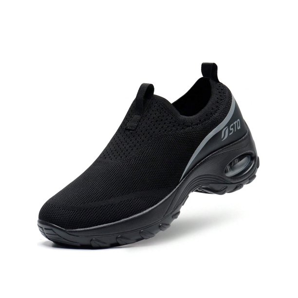 STQ Slip On Walking Shoes For Women Arch Support Mesh Comfy Work Shoes