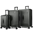 thumbnail image 1 of TUCCI Italy LINEA Ensemble de Bagages Rigides 3 Pcs avec Roues Pivotantes à 360 Degrés, 20”/28”/30” - Extensible, Léger et Durable, Valise Anti‐rayures - Gris Foncé, 1 of 5