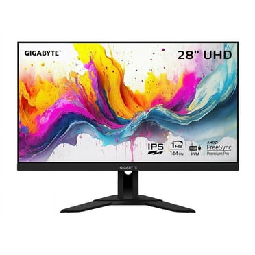 GIGABYTE - M28U - 28" IPS Gaming Monitor - UHD 3840x2160 - 144Hz - 1ms GTG - AMD FreeSync Premium Pro - Type C KVM - HDMI, DP, Type C - Height Adjustable - Black
