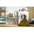thumbnail image 2 of Ahgly Tapis Rond Lavable en Machine Intérieur Transitionnel Rouge Safran, 3 Pieds Rond, 2 of 7