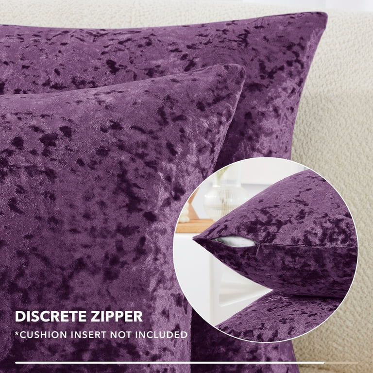 Deconovo Large Sofa Pillow Covers 26x26 inch, Velvet Throw Pillows Covers  for Bed, Couch, Sofa, 26 x 26, Lavender Purple, 2 Pack 