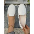 thumbnail image 2 of Women's Spring/Autumn New Arrival Square Toed Black Cloth Flat Loafers, Slip-On, Comfortable And Versatile, 2 of 4
