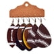 thumbnail image 1 of 3 pares de pendientes de cuero de rugby para mujer, pendientes de juego de pelota livianos, pendientes colgantes de cuero con forma de lágrima redonda, 1 of 6