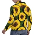 thumbnail image 3 of Hoodies for Men - yellow Sunflower Realistic Aesthetic Long Sleeve Comfrt Men'S Fashion Hoodies & Sweatshirts, Sweatshirts for Men Hoodies Pullover Clothing Clothes with Pouch, 3 of 7
