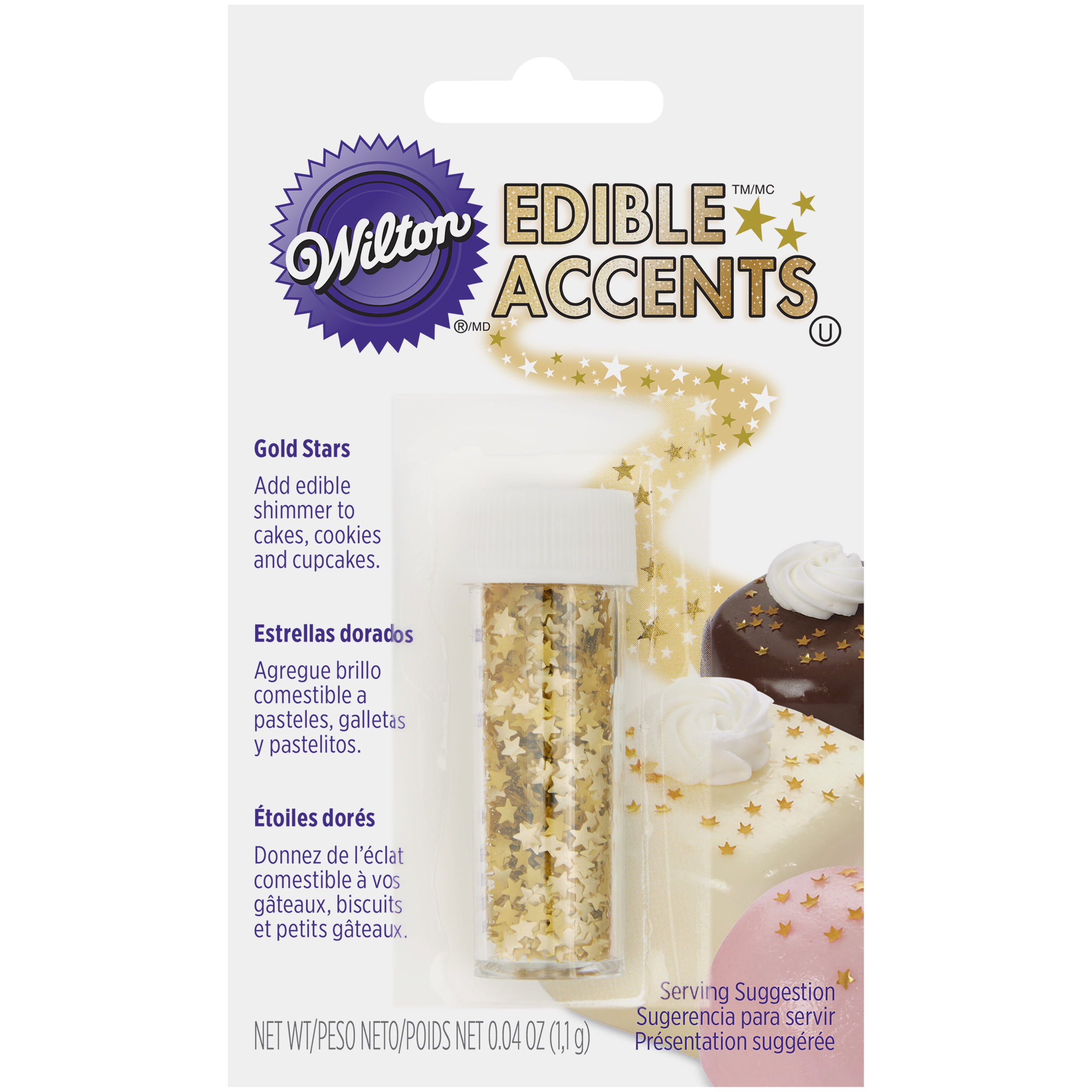 Wilton Gold Stars Edible Accents Walmart