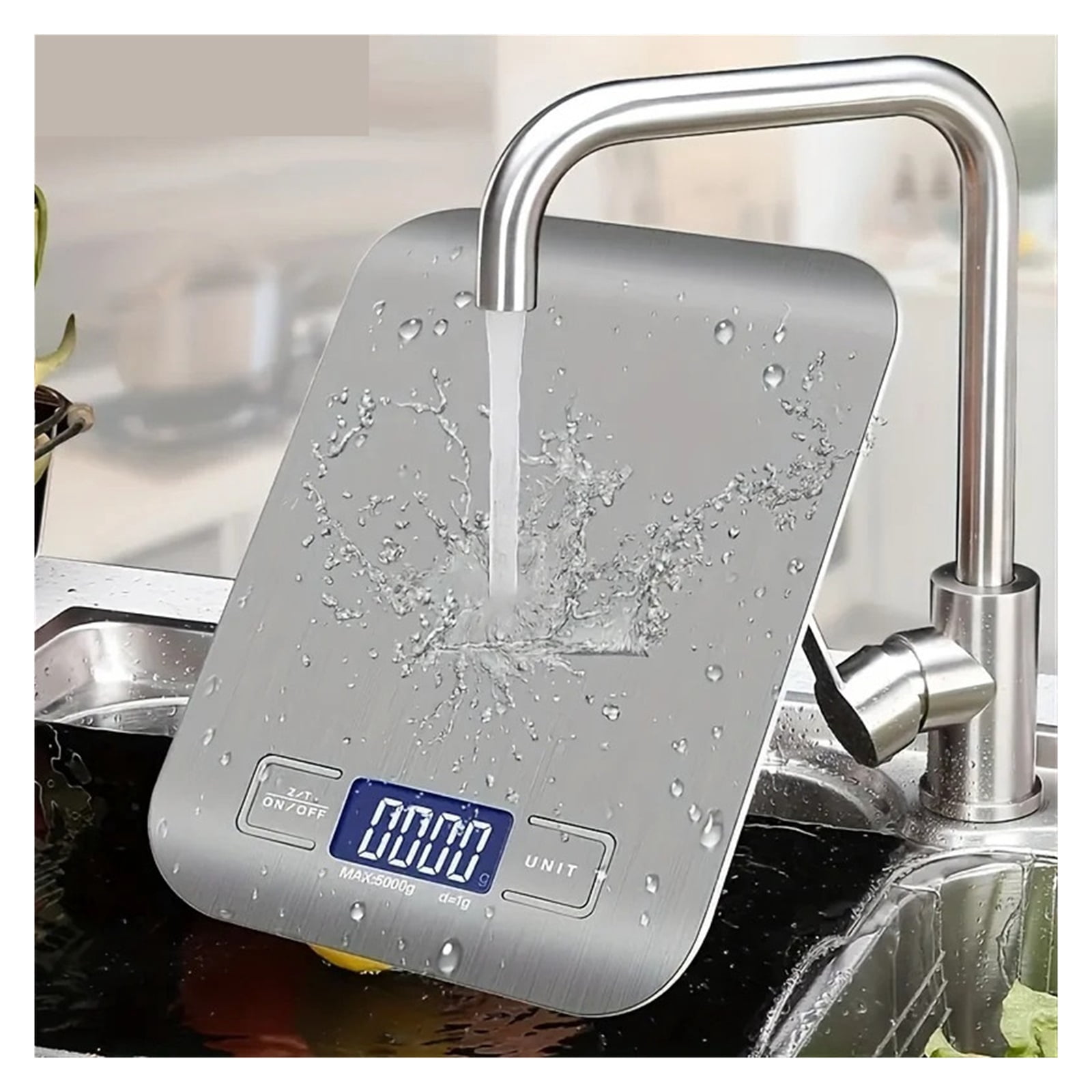 5kg/10kg Stainless Steel Electronic Scale, Kitchen Scale Household Food Fruit Snack Weighing Baking Tool