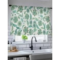 thumbnail image 5 of Sheer Curtains 45 inches Long, Abstract Paisley Pattern Vintage Green Ethnic Floral Light Filtering Sheer Window Curtains Rod Pocket Voile Drapes for Bedroom Living Room, 52"W x 45"L 2 Panels, 5 of 7