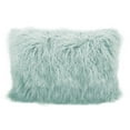 thumbnail image 6 of Nourison Couture Fur Tibetan Sheepskin Celadon Throw Pillow, 14" x 20", 6 of 6