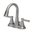 thumbnail image 1 of Grifo para lavabo de baño OakBrook Doria, 2 manijas, níquel cepillado, 1 of 1