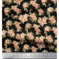 thumbnail image 3 of Soimoi Cotton Duck Fabric Leaves & Peony Floral Printed Fabric 1 Yard 42 Inch Wide, 3 of 3
