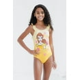 thumbnail image 4 of Disney Princess Belle Strapped Print UPF 50+ Bathing Suit One Piece Swimsuit Toddler to Little Kid, 4 of 5
