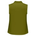 thumbnail image 5 of WTOBBY Women's Solid Color Lapel Button Sleeveless Vest Casual Top, Summer Fashion Polo Style, Lightweight and Breathable, Ideal for Casual or Active Wear,Army Green L, 5 of 5