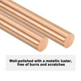 thumbnail image 4 of Uxcell Lot de 2 Tige Ronde en Cuivre 12mm x 100mm T2 Stock de Cuivre, 4 of 7