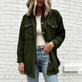 thumbnail image 2 of GUACER Women's Corduroy Shirt Jackets Oversized Collared Long Sleeve Button Down Tops with Pockets, 2 of 7