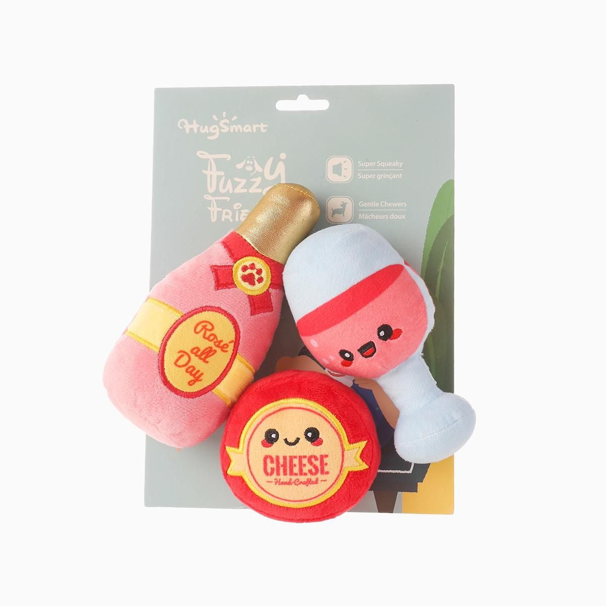 Hugsmart Picnic Time Backyard Picnic Plush Dog Toy - Fuzzy, Squeaky, for Small & Medium Dogs