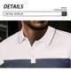 thumbnail image 4 of Camisetas de Manga Corta de los Hombres Casual Color Sólido Muesca Solapa Botón Arriba, Camiseta Transpirable para el Verano, 4 of 7