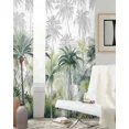 thumbnail image 4 of Summer Watercolor Tropical Plant Palm Tree Tulle Drapes Living Room Sheer Window Curtains Kitchen Balcony Modern Voile Curtains, 4 of 7