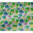 thumbnail image 5 of oneOone Cotton Jersey Light Green Fabric Cactus Dress Material Fabric Print Fabric By The Yard 58 Inch Wide, 5 of 6
