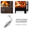 thumbnail image 3 of HOOWIFFY Silver Heat Resistant Oven Door Handle Replacement Universal Stove Fireplace Door Handle Kit, 3 of 8
