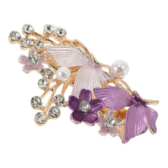 NIAIZEK Metal Flower Hair Clip with Sparkling Rhinestones for Elegant and Versatile Hair Styling Accessories