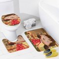 thumbnail image 4 of Millie Magnífica-theme 4-Piece Shower Curtain Set with Rugs, Waterproof Bathroom Decor Set Includes Bath Mat, U-Shaped Rug, Toilet Lid Cover and Curtain with Hooks, 4 of 6