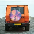 thumbnail image 7 of DouZhe Waterproof Spare Tire Cover, Fantasy Riding Bicycle Girl Prints Adjustable Wheel Covers Fit for Jeep Trailer RV SUV Car, 15 inch, 7 of 7