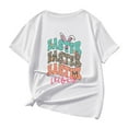 thumbnail image 3 of Xuewenshw Children's Casual Letter Pattern Print Multicolor Round Neck Short Sleeves Blouse Designs Latest for Girls, 3 of 6