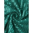 thumbnail image 6 of Agnes Orinda Women's Plus Size Tops Glitter 3/4 Slit Sleeve Crew Neck Shimmer Sparkle Sequin Party Blouse Tops 2025 1X Green, 6 of 7