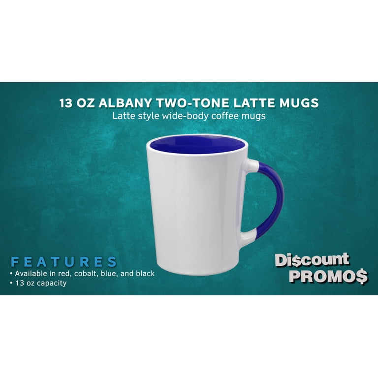 Ceramic Latte Coffee Mugs by Albany 13 oz. Set of 10, Bulk Pack - Perfect  for Coffee, Tea, Espresso, Hot Cocoa, Other Beverages - Cobalt Blue